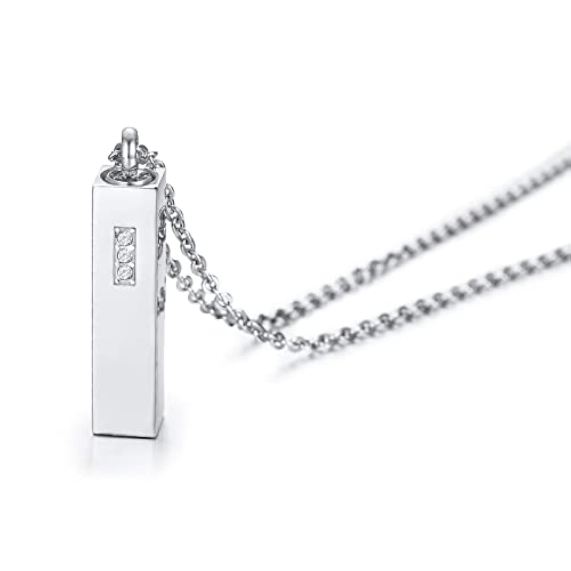 20 Chain Ashes Urn Pendant Necklace, Keepsake for Men & Women
